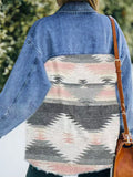 Women's Casual AZTEC Pattern Denim Jackets