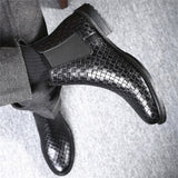 Men's Weave Chelsea Casual Martin Boots