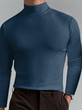 Men's Casual High Collar Elastic Comfort Base Shirts