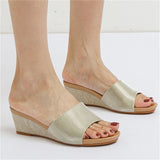 Women's Summer Fashion Open Toe Thick-bottomed Slippers