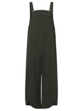 Plus Size Cotton Linen Dungarees Jumpsuits