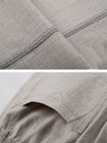 Elastic Waistband Drawstring Linen Pants