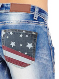 Fashion American Flag Stretch Jeans for Women
