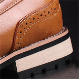 Exquisite Wingtip All-Match Pointed Toe Wear-Resistant Footwear Men's Leather Shoes