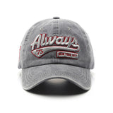 Unisex Retro Letters Embroidery Cap