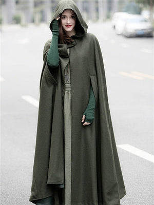 Women's Hooded Medieval Cloak Halloween Costume Gothic Cape