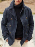 Men's Casual Fashion Lapel Open Front Solid Color Jacket
