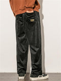 Men's Comfort Straight Leg Elastic Waist Corduroy Pants