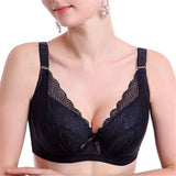 Women's Plus Size Minimizer Busty Lace Bras - Wine Red