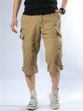 Men's Large Size Outdoor Camouflage Thin Cropped Pants