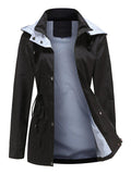 Women's Fashionable Casual Zipper Windbreaker Coat