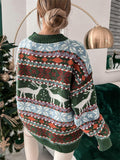 Women's Cute Round Neck Long Sleeve Chirstmas Sweaters