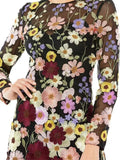 Women's Flower Embroidery Bodycon Sexy Mini Dresses