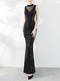 Elegant Mermaid Beaded Evening Gown for Dinner