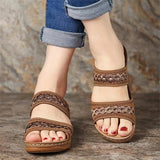 Women's Fashion Soft Slip On Wedge Sandals