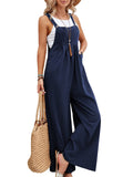 Women's Cute Square Neck Spaghetti Strap Sleeveless Holiday Romper Jumpsuit