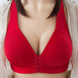 Women's Ribbed Wireless Front Closure T-Shirt Bras - Nude