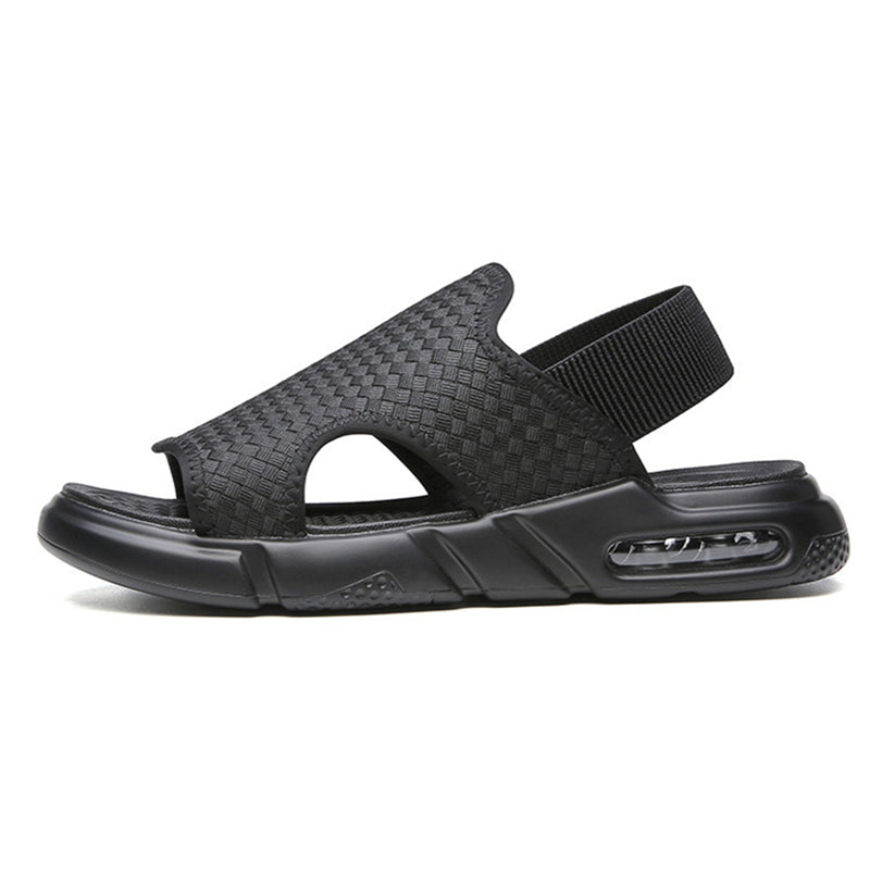 Casual Breathable Non-Slip Black Slip-On Sandals
