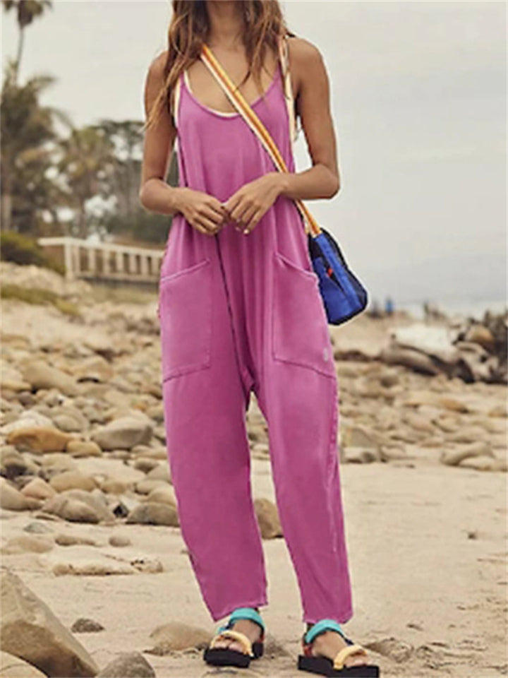 Women's Casual Comfy Baggy Spaghetti Jumpsuits for Summer