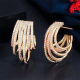 Irregular Vintage Hollow Out Personality Zircon Earrings