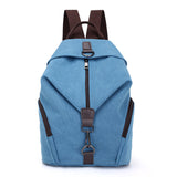 Casual Style Multi-Pocket Zipper Soft-Touch Canvas Durable Lightweight Backpack