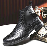 Men's Weave Chelsea Casual Martin Boots