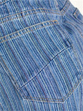 Street Style Washed Effect Stripe Denim Jeans for Women