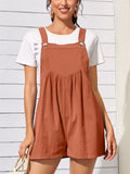 Holiday Casual Square Neck Sleeveless Short Jumpsuit for Sweet Lady