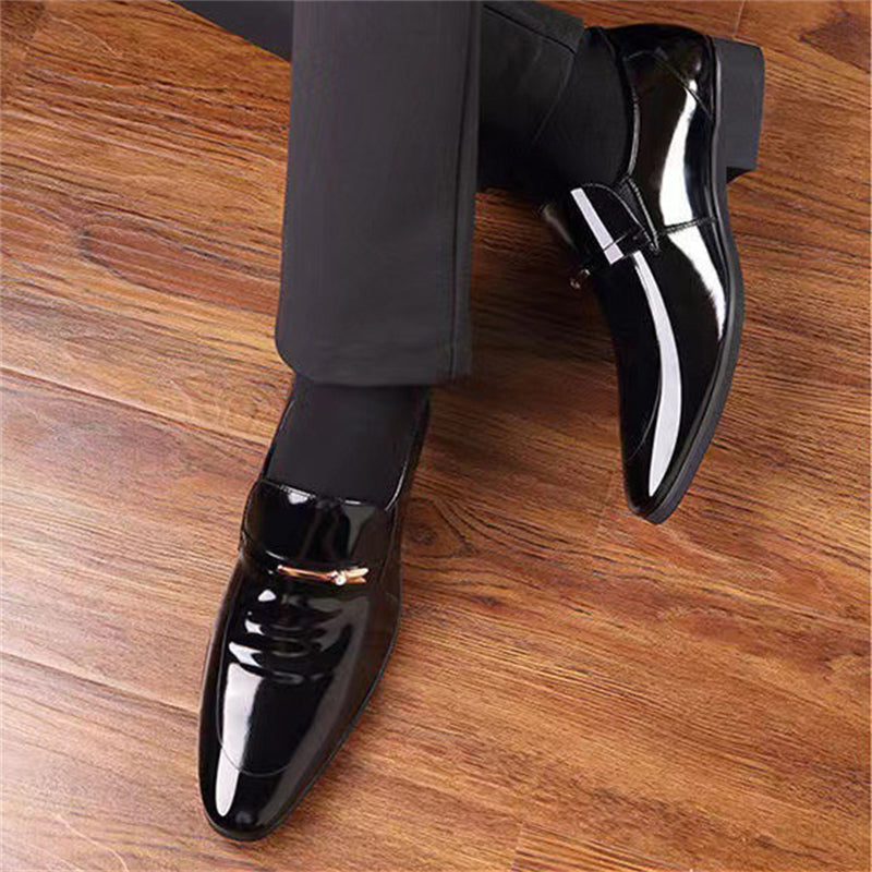Business Elite Men's Pointed Toe Breathable Slip-on Dress Shoes