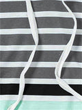 Contrast Color Stripe Long Sleeve Hoodies