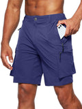 Men's Zipper Pockets Anti Theft Loose Cargo Shorts in Summer