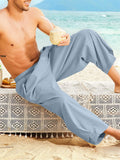 Men's Casual Lightweight Cropped Cotton Linen Pants