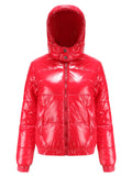 New Winter Keep Warm Hooded Solid Women Zipper Cotton Coats