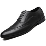 Vintage Solid Color Brogues Shoes for Men