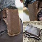 Men's Vintage Leather Waist Holster Phone Bag