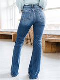 High Rise Washed bell Bottom Jeans for Ladies