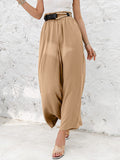 Women's Summer Ultra Soft High Waist Pockets Flowing Wide Leg Pants