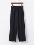 Men's Plus Size Straight Casual Simple Style Cotton And Linen Loose Pants