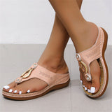 Solid Color Flat Heel Flip Flops For Women