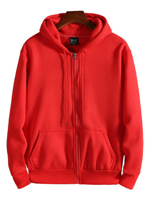 Casual Solid Color Hoodies With Pockets