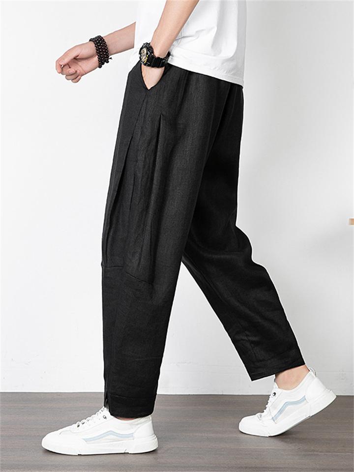Casual Straight Leg Comfortable Linen Business Ultra-Thin Pants