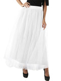 Graceful Simple Style Solid Color 4 Layers Free Size Tulle Skirts