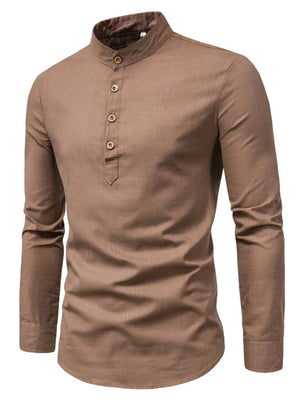 Business Long Sleeve Stand Collar Shirts