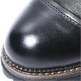 Men Split Leather Drape Design Boots
