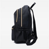 Fashionable Casual Gold-Tone Hardware Multi-Pocket Lightweight Backpack