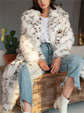 Women's Leopard Print Faux Fur Warm Coats for Winter