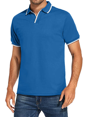 Simple Office Wear Solid Cozy Short Sleeve POLO Shirt for Men