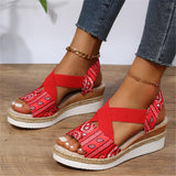 Cute Open Toe Wedge Heel Beach Sandals For Women