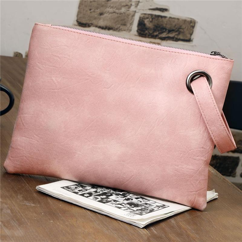 Women’s Large Capacity Lightweight Leather Zipper Closure Hand Bags
