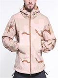 Camouflage Outdoor Thermal Waterproof Fleece Lining Hooded Windbreaker